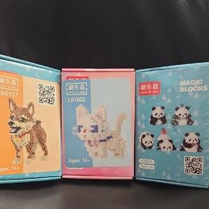 Magic Blocks Puzzle Set - Blue, Pink